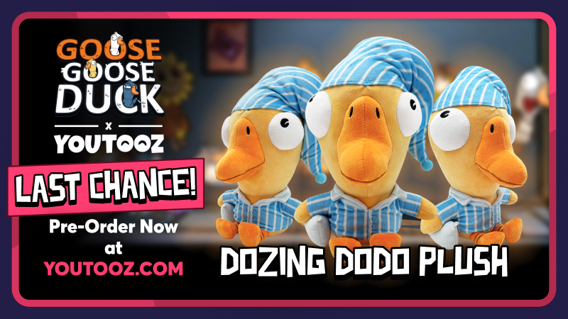 Goose Goose Duck New Release: Only One Week Left to Pre-Order Dozing Dodo Plushie